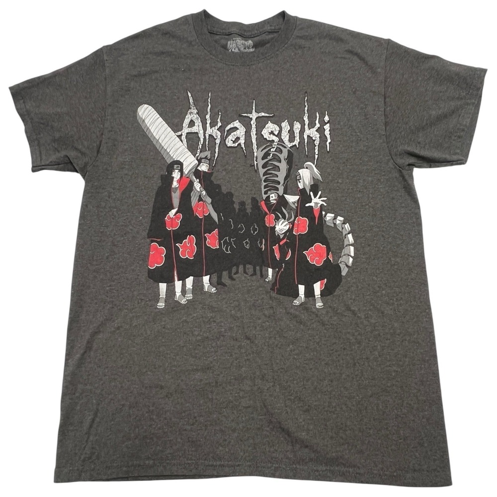 Naruto Shippuden Men's Grey Size Medium Akatsuki Anime 20th Anniversary